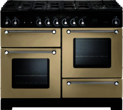 RANGEMASTER  Kitchener 110 Dual Fuel Range Cooker - Cream & Chrome